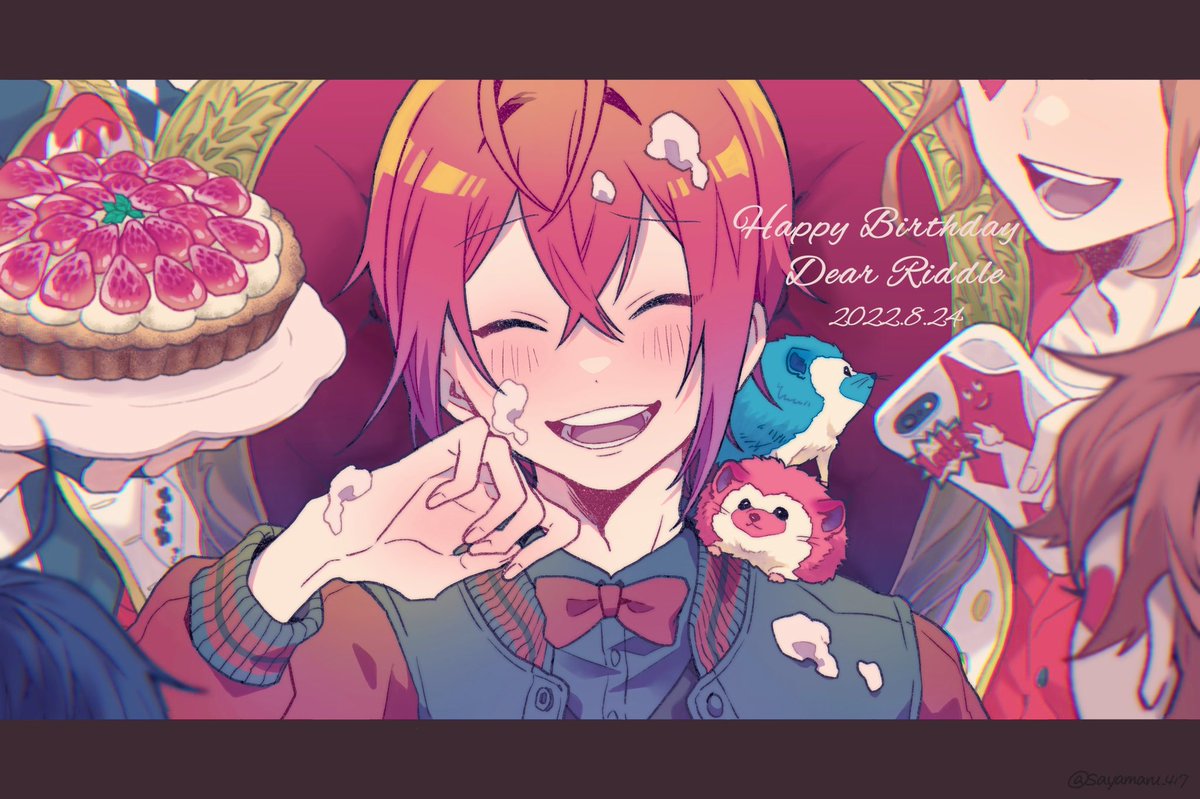 「#リドル・ローズハート誕生祭2022#リドル・ローズハートくんお誕生日会笑顔の君」|さや。のイラスト