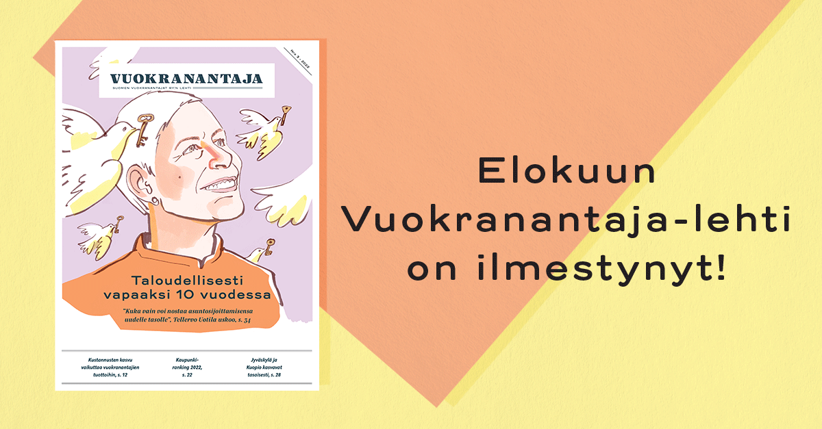 Painomuste kuivaa, asia tuoretta! #Vuokranantaja-lehdessä aiheena mm. kustannusten nousun vaikutukset vuokranantajan arkeen, #asuntosijoittaja'a kiinnostavat tilastot sekä #Kuopio'n ja #Jyväskylä'n vertailu yksityisen vuokra-#asuntomarkkina'n vinkkelistä. vuokranantajat.fi/lehdet/asuntos…