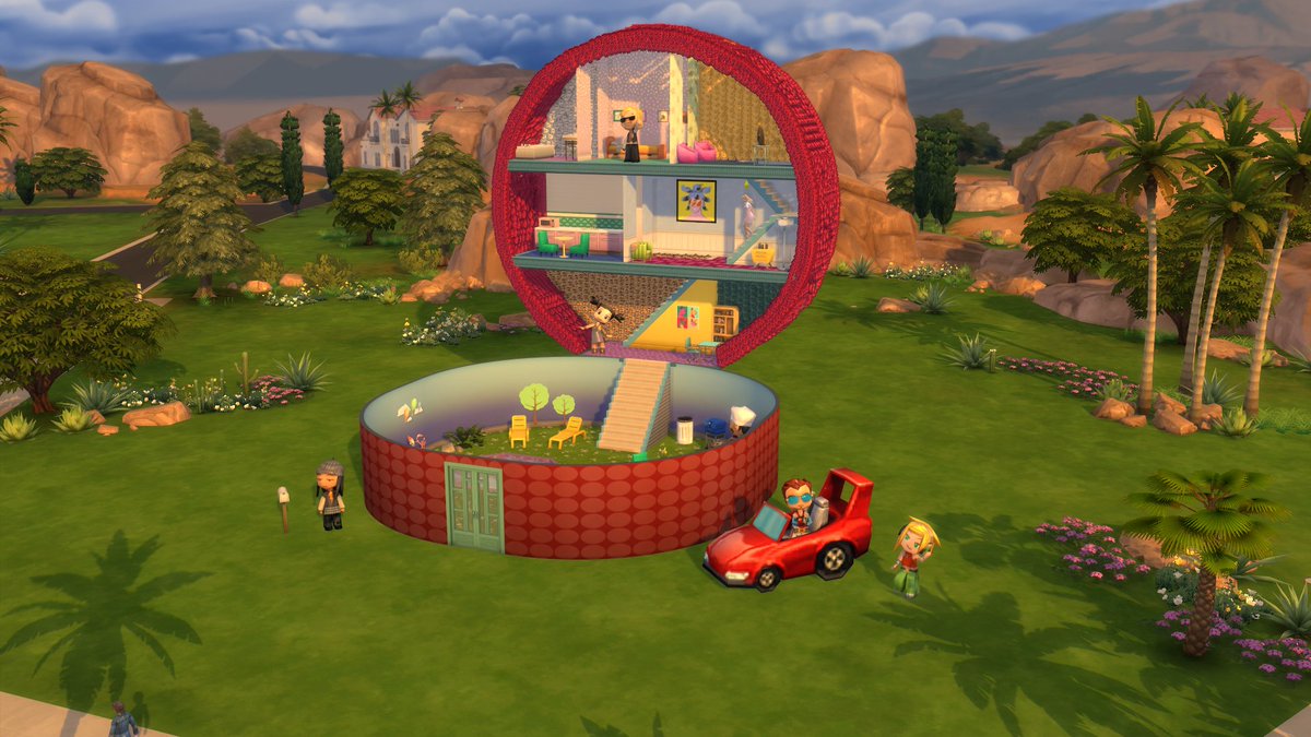 SimsilaSimrise's tweet photo. Revisit the #90s with me! I built a #PollyPocket house in #TheSims4 using only #HighSchoolYears and base game https://t.co/xlSJyTkJjw