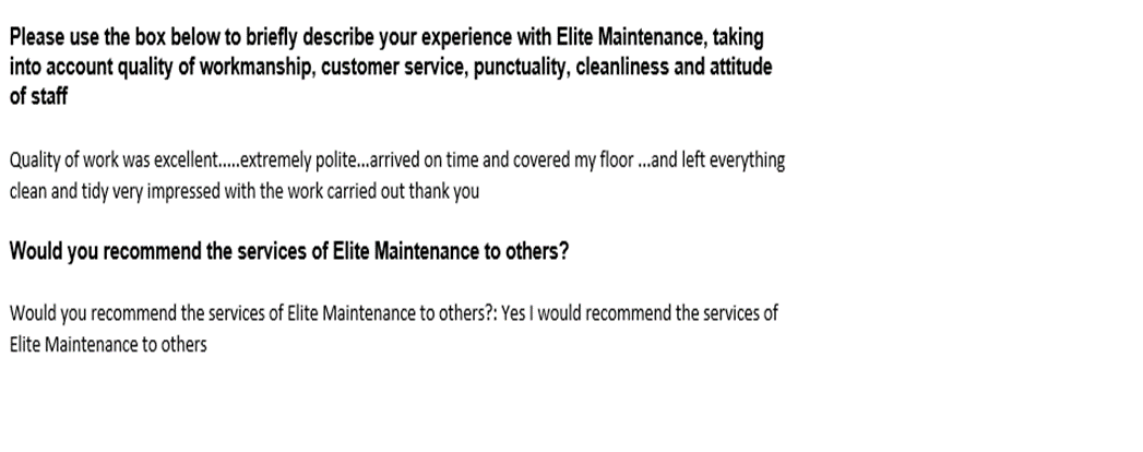 Elite_Repair's tweet photo. Amazing feedback... Well Done to the team! https://t.co/dqMG1NX2nQ