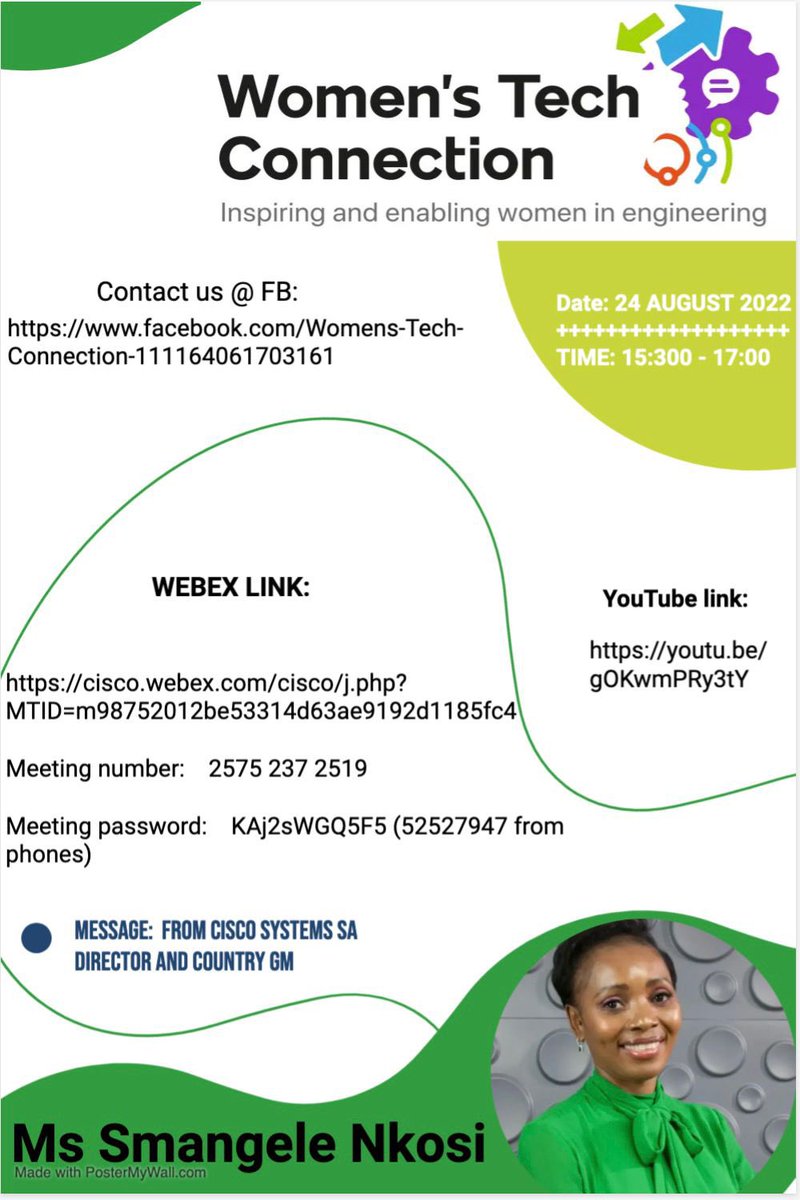 womens_tech's tweet photo. 📢 Speaker Announcement!! 📢
We’re excited to be hearing a message from Cisco’s very own Director and Country GM. Don’t miss out 🗣
#womenintech #WomenTechConnection #realchange #success #achievement #cisco https://t.co/HQfVOXO6UK