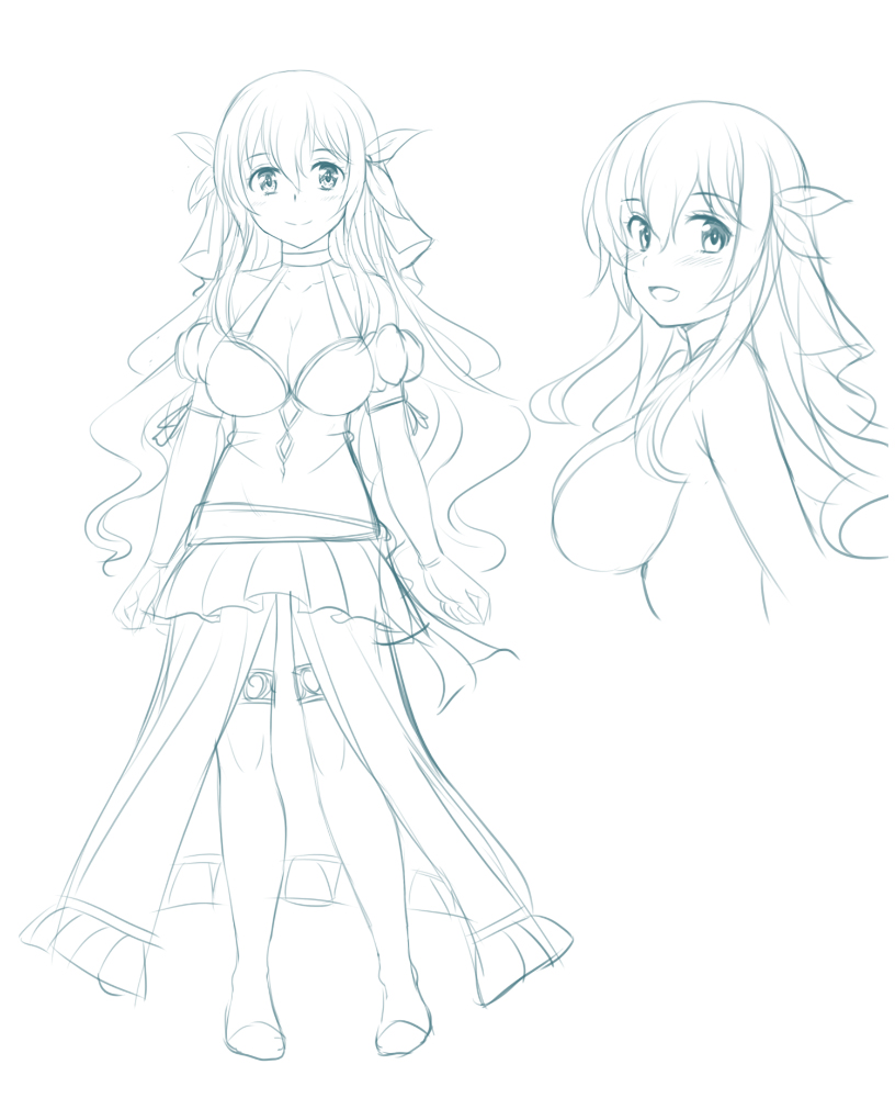 ちょっと練習したレイシアというキャラです 