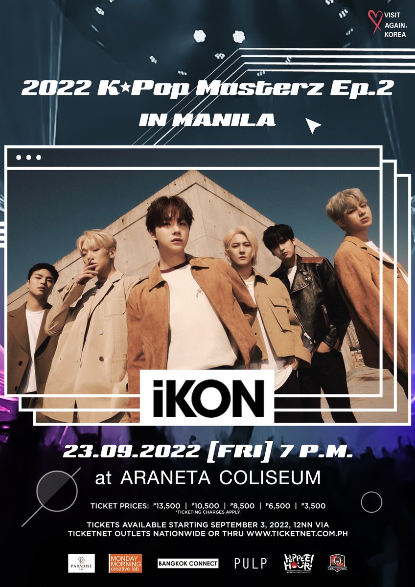 PhilippineStar's tweet photo. IKON IS BACK, FILO IKONICS! 🔥

South Korean boy band iKON returns to Manila to perform at the K-POP MASTERZ EP. 2 on September 23, 2022, at the Araneta Coliseum. (Twitter/PULP Live World) https://t.co/6M8d8AXkBp