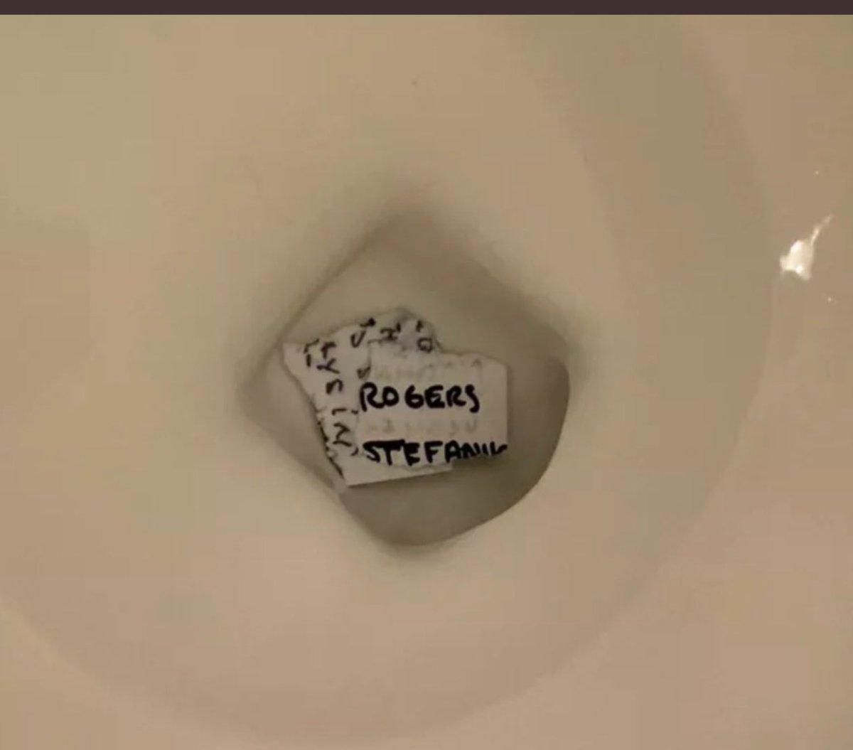Jack64859556's tweet photo. @RepStefanik @HouseGOP Your name is at the bottom of Trump's toilet 😂🤣😂 After he took a picture, he went #2, then flushed you! I bet you did Nazi it coming! https://t.co/Q9mVFmJQR6