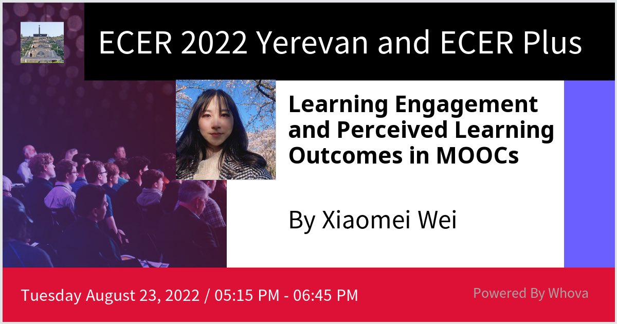 #ECER2022 I was speaking at ECER 2022 Yerevan and ECER Plus. #ECER2022 - via #Whova event app