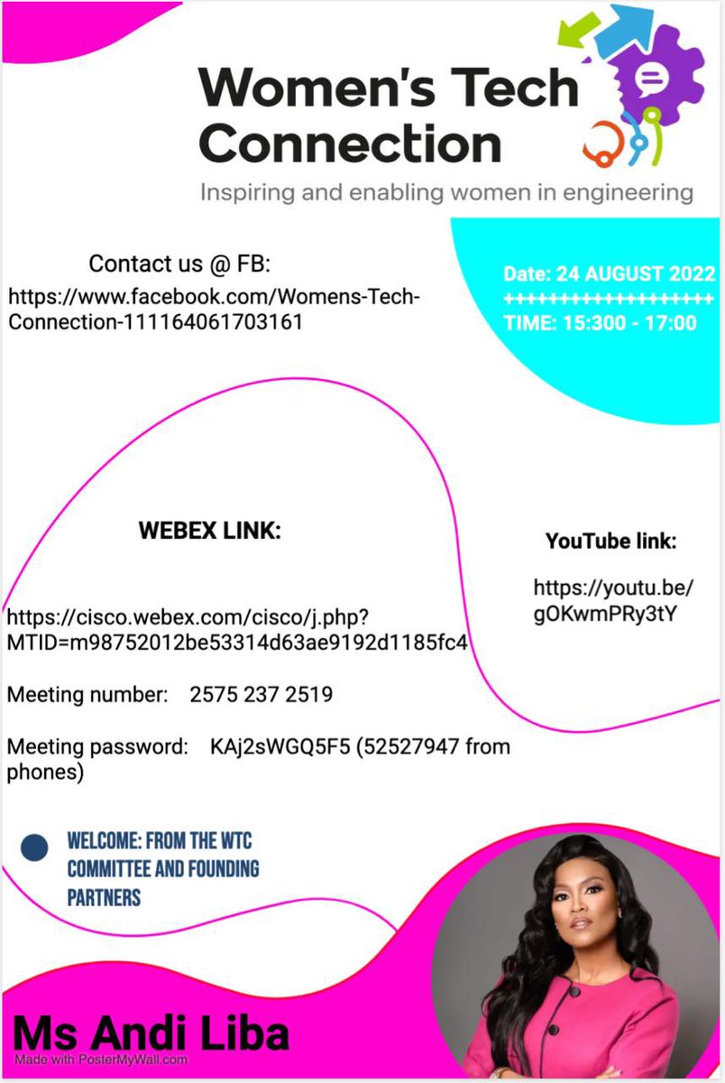 womens_tech's tweet photo. Our very own founding partner will also be speaking and sharing her journey. You will not only be inspired but also be equipped with practical ways and tools to put that inspiration into action!! See y’all later 🥳
#womenintech
#WomenTechConnection
#realchange #achievement https://t.co/6cOwJXyEUy