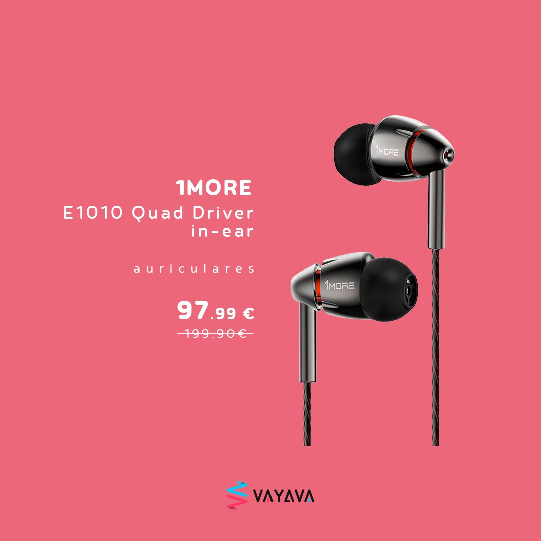 VAYAVA_ES's tweet photo. #VAYAVerano☀️
Diseño ➕Calidad 🟰 1MORE E1010 Quad Driver 🎧
Y certificados por THX®☝️ ojo‼️
#1MOREQuadDriver👉 https://t.co/65wPfFnfl1
#1MORE #Auriculares1MORE #1MOREE1010 #E1010 #ComprarAuriculares #THX https://t.co/HcAcmi9UlC