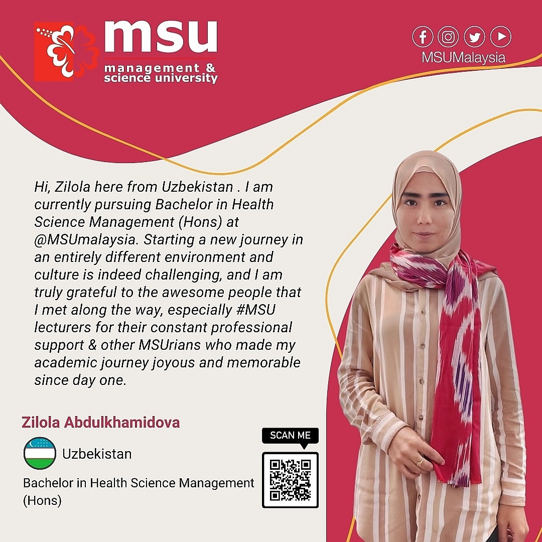 tkfong's tweet photo. From plov in Uzbekistan 🇺🇿 to nasi lemak in Malaysia 🇲🇾, starting a new journey @MSUmalaysia is indeed challenging for Zilola Abdulkhamidova, coming from a different culture &amp; environment but she has all the support from fellow #MSUrians
@MSUmalaysiaFHLS
@MSUGlobalAffair https://t.co/Tm09scz6ag