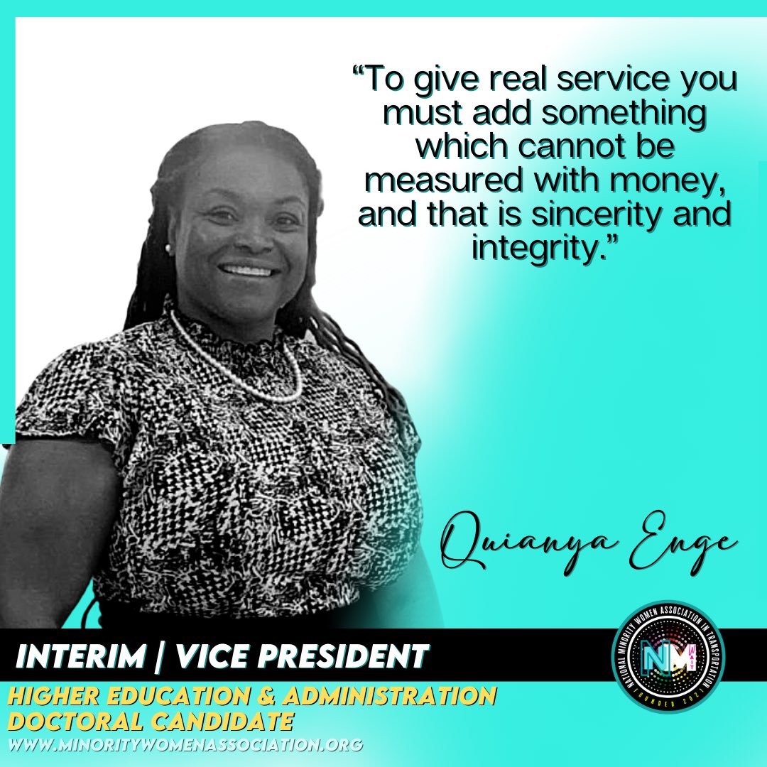 NMWAIT's tweet photo. We are thrilled to announce that Quianya L. Enge is #nmwait New Interim Vice President.

#nmwait #nmwaitstrong #m2nmwait #togetherwerise #leadership  #humility #evolve  #beofservice #servingothers #compassionate #selfless #honesty #valued #understanding https://t.co/SdIt0FIQJe