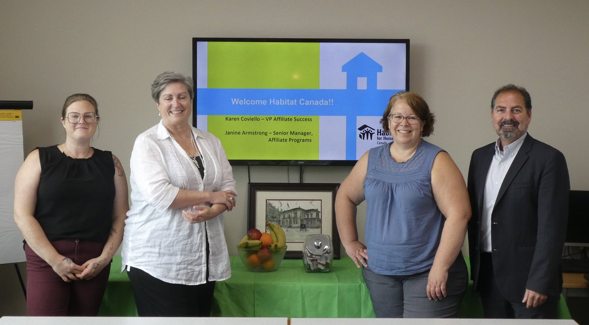 On behalf of the staff and board of management at #HFHPEH I’d like to thank <a href="/KarenCoviello/">Karen Coviello 🌻 (she/her)</a> &amp; Janine Armstrong for a fabulous session at our affiliate. Our discussions were a balance of business and light hearted camaraderie, which laid a foundation for a successful future.