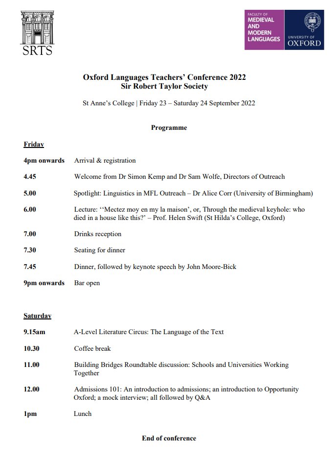 SirRobTaylorSoc's tweet photo. #MFLTwitterati - only two weeks left to sign up to our MFL Teachers' Conference! ⏰ We've got a really exciting programme for our first year back in person and we can't wait for you to join us! 😍 Find out more and book your place here https://t.co/JerOJ4ZmmO https://t.co/xjOOba8mg1