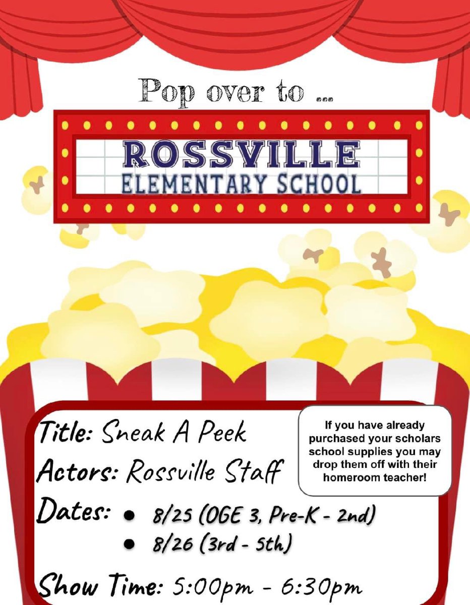 RossvilleElem's tweet photo. We hope your calendar is marked for R first ever Sneak a Peek.  We cannot wait to welcome R scholars and families to R Home 💙. https://t.co/vD8NerWNyG