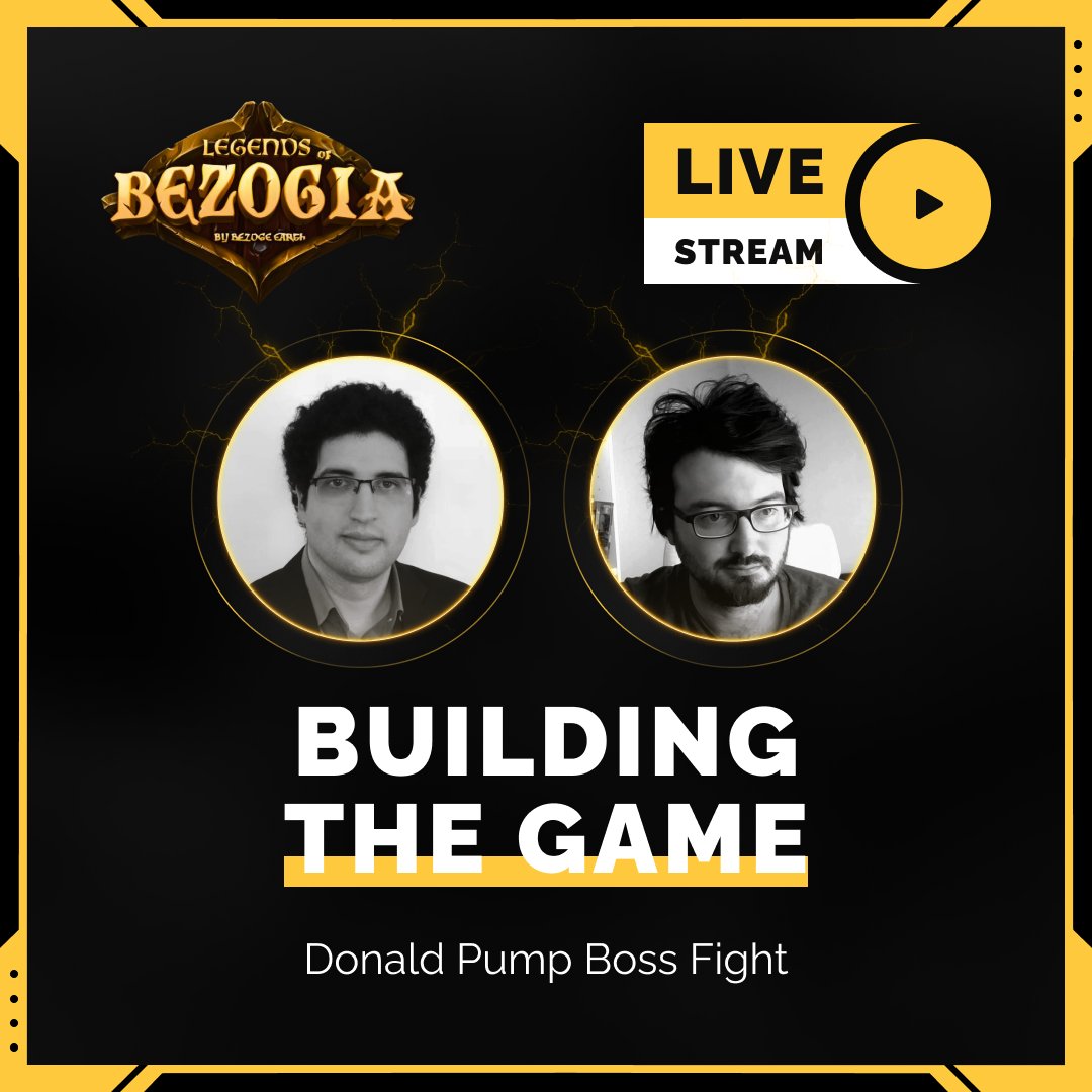 ZogiLabs's tweet photo. Samuel and Benji are live now! Join them and learn more about Legends of Bezogia.
Click to watch the livestream on YouTube: โก๏ธ https://t.co/iIMxdmgufR
#Legendsofbezogia #Betaiscoming #Livestream #gamefi #Play2Earn #NFTs https://t.co/cXEVdMpWU0