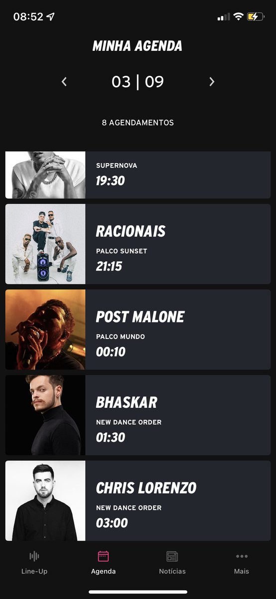 Cesarreis__'s tweet photo. Quero ver como vou conseguir assistir a todos os Shows, mas “vambora”. https://t.co/QLx13PkMlZ