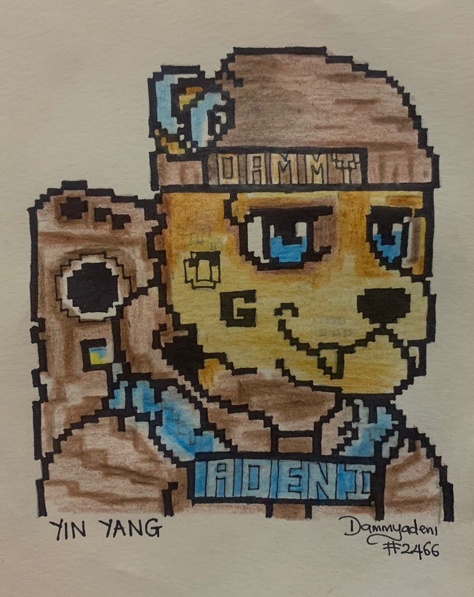 Dammyadeni's tweet photo. I will like to share my pencil art with the YIN YANG ☯️ community. I put a lot of effort into making this.  I know it’s not perfect but it’s just a way of showing love to the community @ProjectYinYang @MaisonGhost @0xLocCrypto @CathLu2352 #YY4L https://t.co/i9GW277zXK