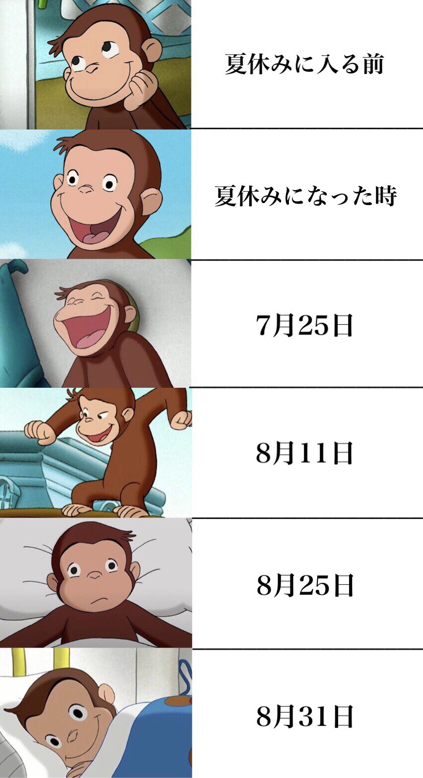 むしろ共感しかない おさるのジョージで夏休みのテンションを再現してみた 話題の画像プラス むしろ共感しかない おさるのジョージで夏休みのテンションを再現してみた 話題の画像プラス