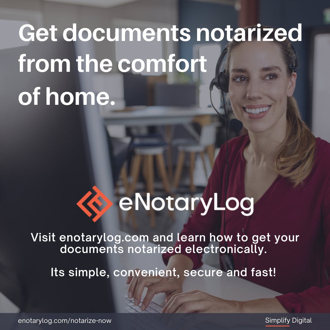 eNotarylog's tweet photo. eNotaryLog's dedicated notary team can help you notarize a wide range of documents in minutes for just $25 for one document. 

#enotarylog #simplifydigital #onlinenotarization #remoteonlinenotarization #enotarization #enotary #RONprovider   #notarizedbyenotarylog https://t.co/16lItMYOaJ