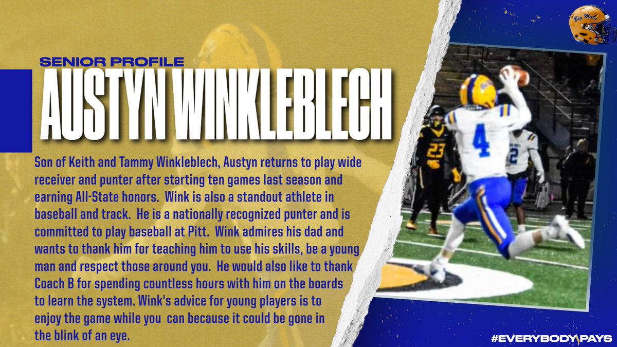 SENIOR SPOTLIGHT - Introducing #2 WR P - Austyn Winkleblech