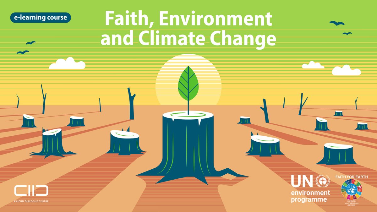 KAICIID's tweet photo. Registrations are now open! Our new #elearning course Faith, Environment and Climate Change is starting on 5 September. Learn more about the engagement of faith leaders in environmentally-focused work &amp; climate change mitigation. 

Click here to register👉 https://t.co/uAcAsgMDqC https://t.co/XlrKZyFPae