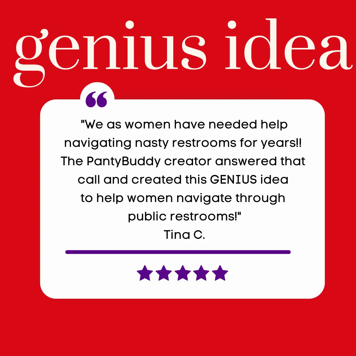 PantyBuddy is a genius idea according to our customers!  Don't be the only one without it!  Get yours at pantybuddy.com