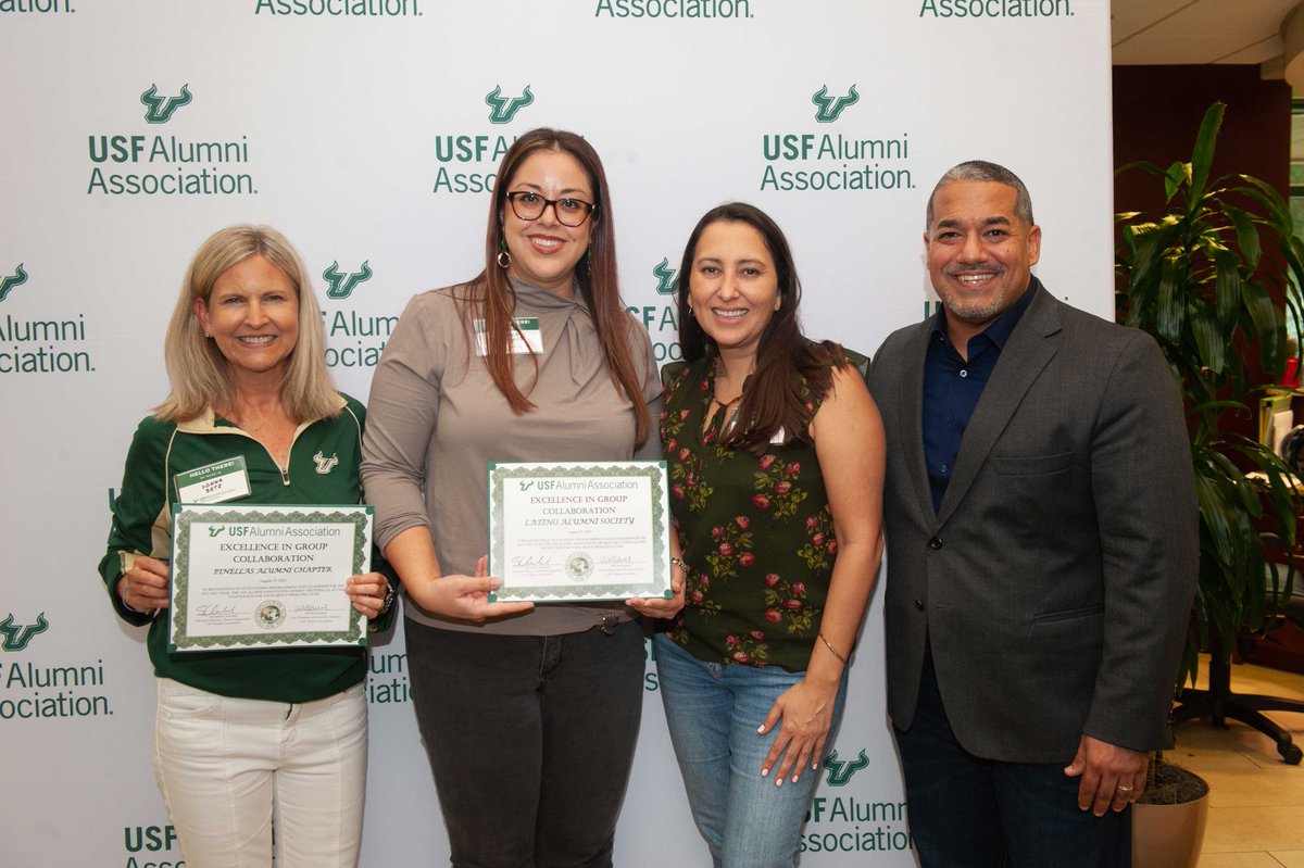 USFalumniAssn's tweet photo. #HornsUp to the #USFalumni group Excellence Award winners! Alumni chapter and society volunteers host activities that support #USF, #USFstudents and the groups' communities. See all the winners: https://t.co/Hg2D2SUDW2 https://t.co/FAC96IUBmD