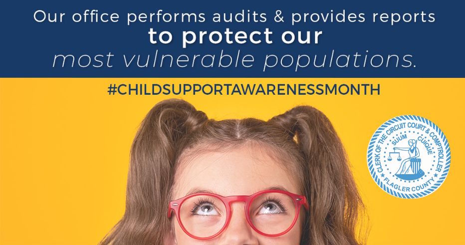 FlaglerClerk's tweet photo. The Flagler Clerk's Office provides ongoing reports to the Department of Revenue and performs child support audits to ensure collections and disbursements are accurate and in compliance with court orders.
#flaglercountyfl #flaglerclerk #ChildSupportAwarenessMonth #FLClerks https://t.co/79u5qke8pE