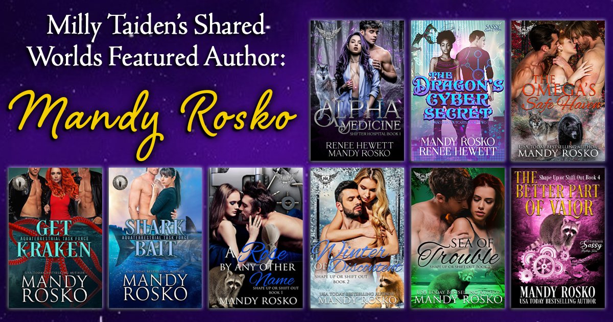 MTWorldsPress's tweet photo. Today's featured author is Mandy Rosko! She now has 9 books with MT Worlds! Have you read her latest book, Alpha Medicine (Shifter Hospital Book 1)?

A Rose by Any Other Name
Winter of Discontent
Sea of Trouble

Sassy: The Better Part of Valor
The Dragon's Cyber Secret https://t.co/ol89HxkPcI