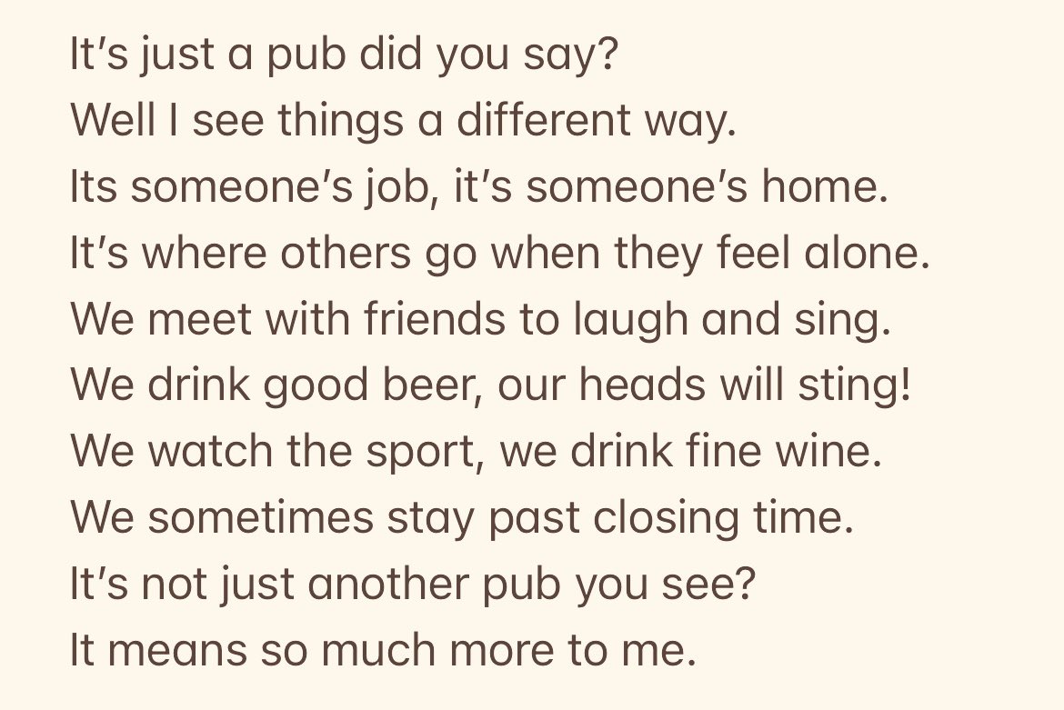 pub_that's tweet photo. This was in my head, so I wrote it down…
#NotJustaPub
#NotJustaCafe
#NotJustaRestaurant https://t.co/DnmilX7S29