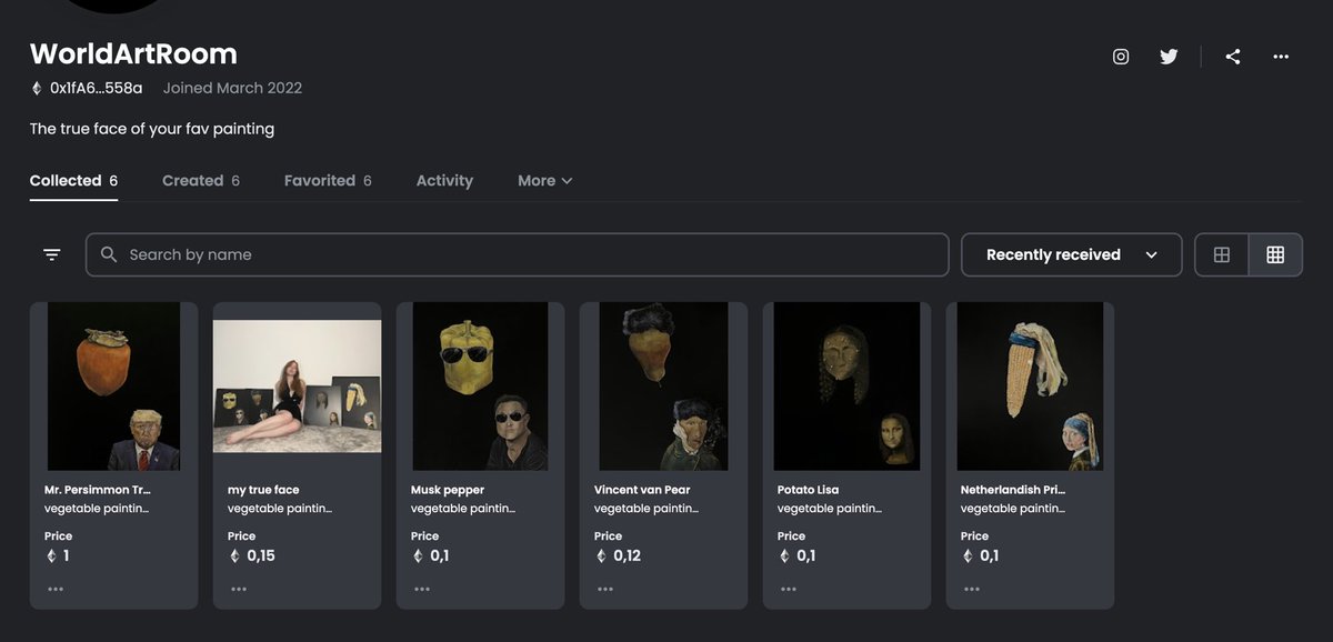 our paintings                                opensea: worldartroom #nft #NFTCommunity #nftart #nftcollector #NFTcollections #OpenSeaNFT