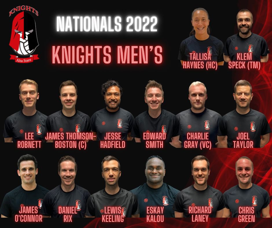 ⚔️🚨 Announcing Knights Men’s 🚨⚔️ Introducing Knights mens squad taking the court at @EnglandMMNA National Champs With some new faces this year you won’t want to miss it. Grab your tickets via @EnglandMMNA socials or streaming passes from @sideline_tv