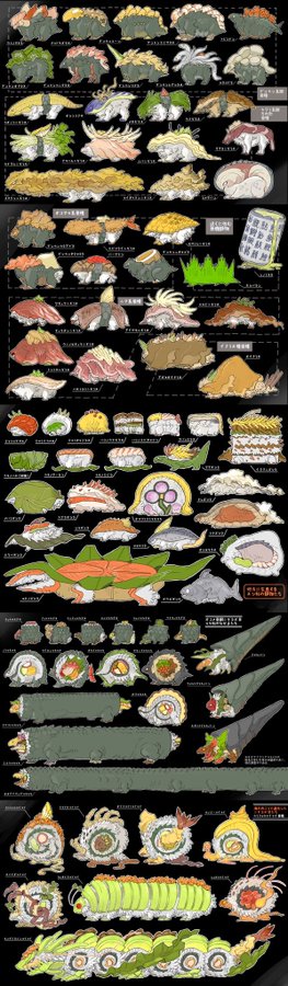 寿司の生物図鑑 が無限に読めちゃう面白さ 食べ物を 擬獣化 したイラストにワクワク 1 2 ページ ねとらぼ