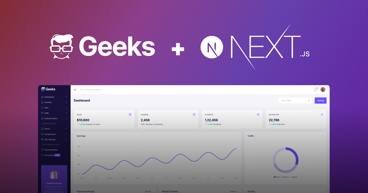 getcodescandy's tweet photo. Geeks React UI-Admin dashboard &amp; landing page &amp; courses.

#StackBlitz #openbase #coding #python #javascript #postgres #Wrocław #frontend #tech #UK #reactjs #dev #developerscommunity #django #moodle
#LMSDaily #MariaDB #flask #heroku #codeproject #hashnode

https://t.co/0bXOtFehom https://t.co/Dhas6boQEW