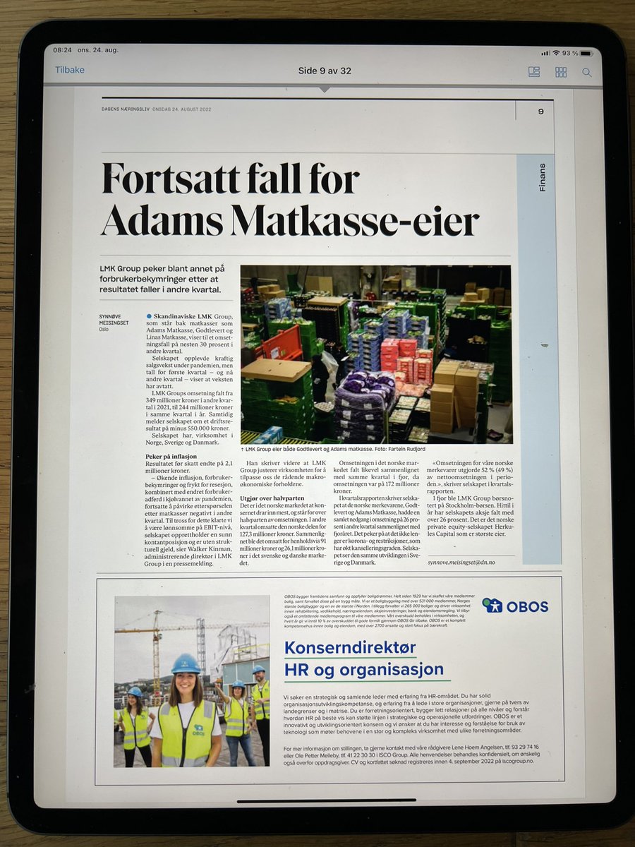 oddegutt's tweet photo. Saken er enkel; matkasse-salget går tilbake fordi kundene går lei - og de oppdager at prisene er for høye sammenliknet med å kjøpe inn selv! https://t.co/qT8NLj8FOO