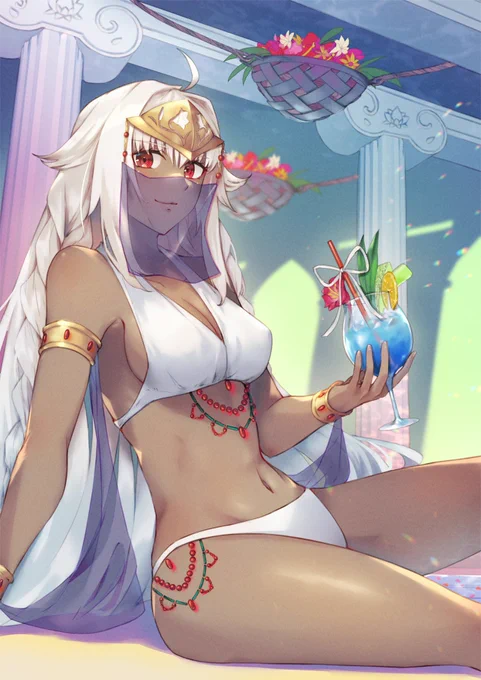 まだまだ暑いので水着のラクシュミーを描きました#FGO 