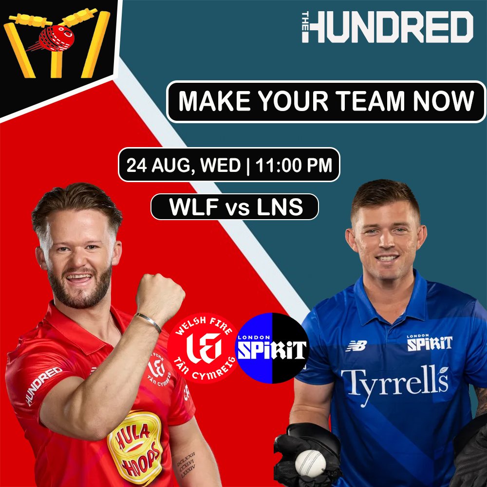 Will Welsh Fire open their winning account today 😂 Or London Spirit will continue to impress 😍 Make your #mypowerplay11 & Win Big Daily Download the App now 👉 mypowerplay11.com #TheHundred #100ballgame #fantasycricket #FantasyGame #makeyourteamnow