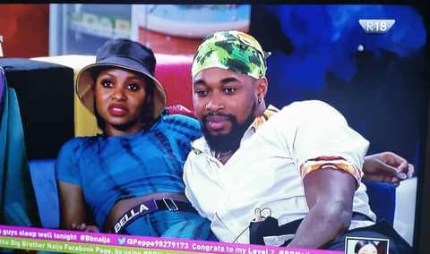 eavtelevision's tweet photo. Bella: Men will stain Your white 
Sheggz: Babe do you think I will stain your white?
Bella : No I don't think so I trust you so much ,
so why are You looking at that girl's bumbum yesterday is my bum bum not enough for you ?
#bbnaija #bbnaijaseason7 #BBNaijaLevelUp https://t.co/1jzidd0EXk