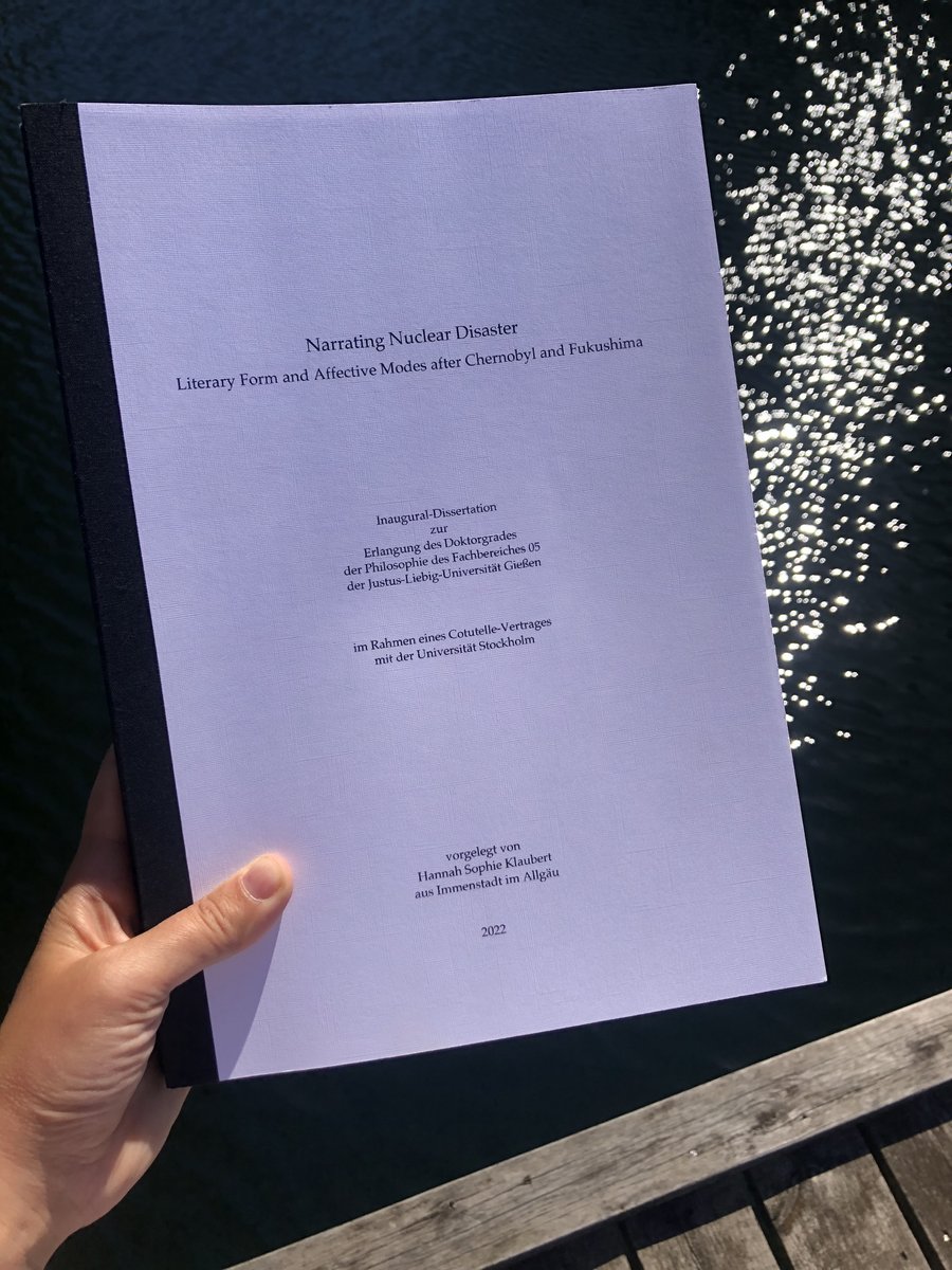 HannahKlaubert's tweet photo. Almost #PhDone! 💫A couple of weeks ago, I submitted my thesis titled "Narrating Nuclear Disaster". While I wait for the defense and figure out next steps (in- and outside of academia), please send any jobs you come across my way! Things I have done in the past and enjoy: https://t.co/fyvvB0vVt4