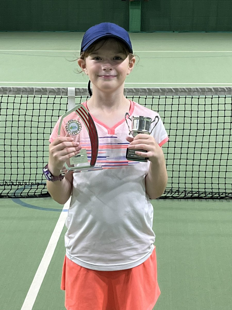 RheaCrighton1's tweet photo. So proud of Amelia today winning the 9U Girls Devon County Closed Championship🏆and making it through to the 10U Girls semi final 👏👏👏 @SouthDevonTenn1 @Devontennis @AtlanticRacquet @TeamTarkaTennis @JimmyC3181 @Vassiliawillia2 @Dandoeslearning @PiltonBluecoat https://t.co/8XmgOfe4DD
