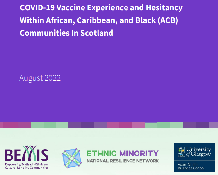 bemis_scotland's tweet photo. 1/2 We were delighted to launch our report into the Vaccination Experience with @MareeToddMSP @scotgovhealth @UofGlasgow @P_H_S_Official @ethnic_network 

We are committed to working with Cab Sec @HumzaYousaf / Officials to respond to recommendations made by @JosephineAdeko5 https://t.co/bWB3cmqYy4