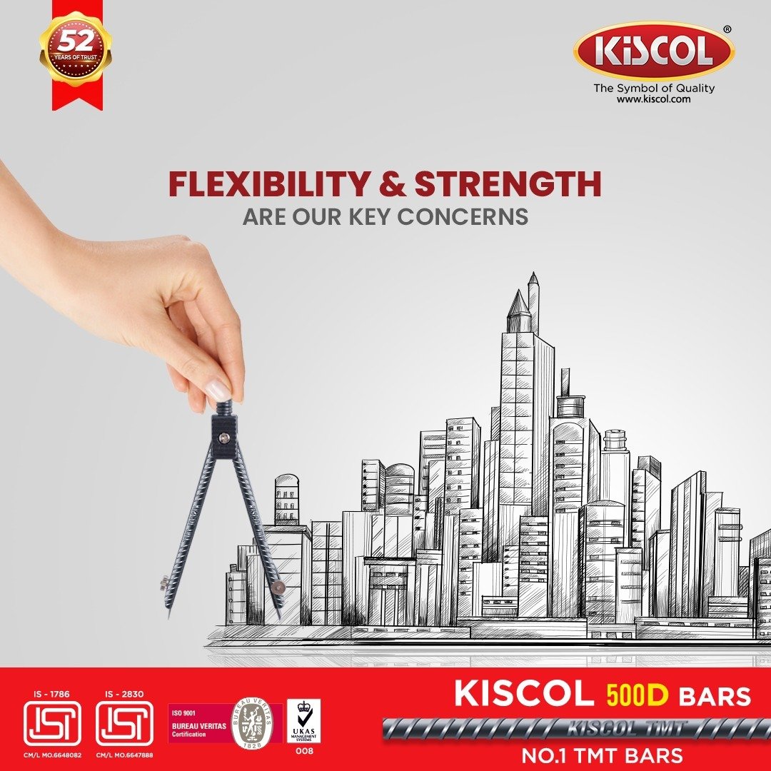 KiscolTmtNo1's tweet photo. Kiscol TMT bars promise great flexibility and strength to offer safety and longevity to your home.
#Kiscoltmt #realstrength #longlasting #tmtbars #stronghome #strong #dreamhome #construction #tmtbars #kiscoltmtbars #housing #flexibility #strength https://t.co/EcAwzsO50n
