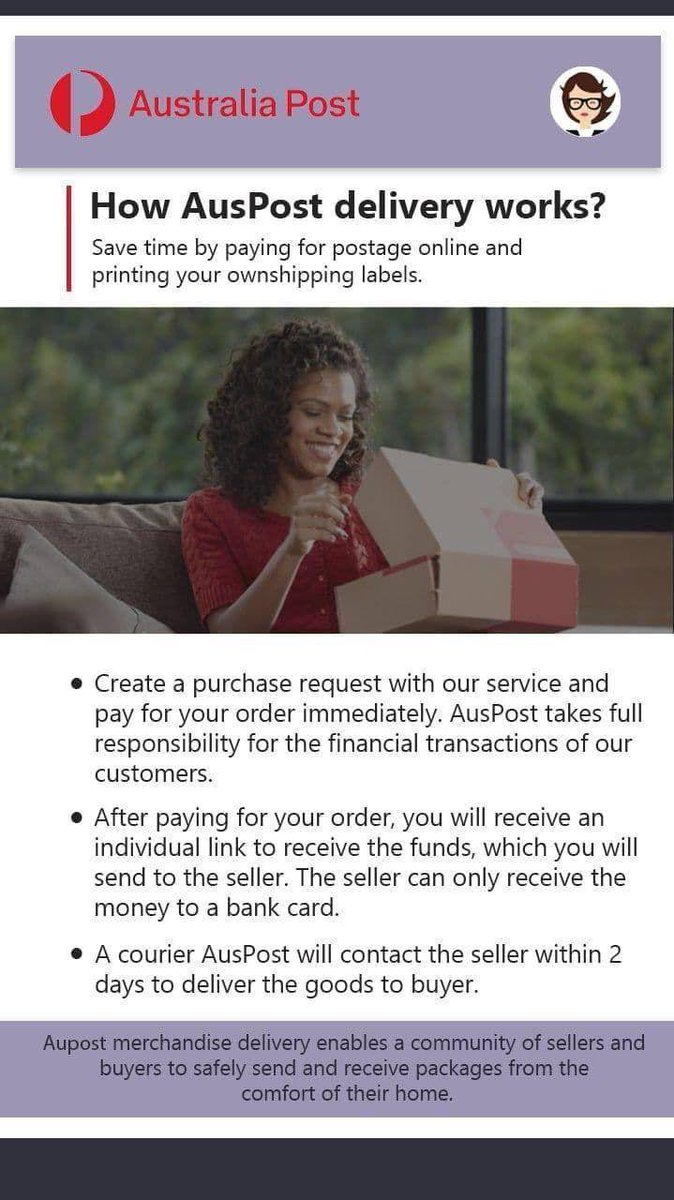 vanessaZLi's tweet photo. Someone tell me if this is a scam. Just tryna sell smth 🥲. Ive literally never heard of this service by auspost before https://t.co/DR0j1wq0au