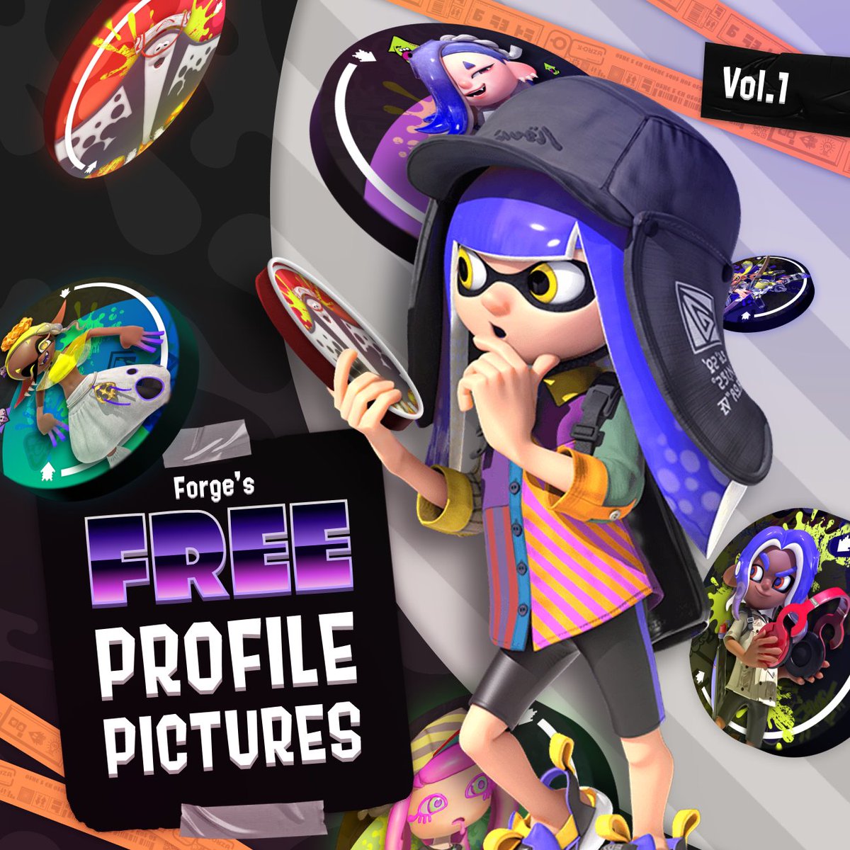 forge_splat's tweet photo. In anticipation of the now very close Release of #Splatoon3 I made these profile pictures, free to use and no credit needed. 
#スプラトゥーン3 #Splatoon #deepcut https://t.co/QbOd5EIJIy