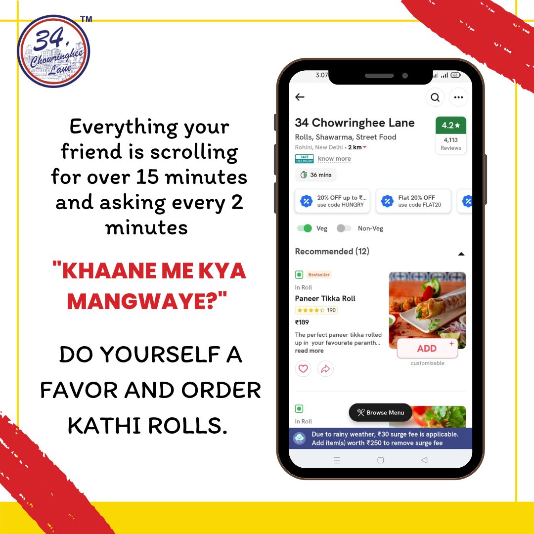 34CLOfficial's tweet photo. Kyunki yeh scroll will not end without a Roll. π
#friendship #rolls #rocknroll #yummyrolls #deliciousrolls #foodie #rollsonrolls #keeprolling #rollicious #34CL #34chowringheelane #chowringheelane https://t.co/piJ7oLawyu