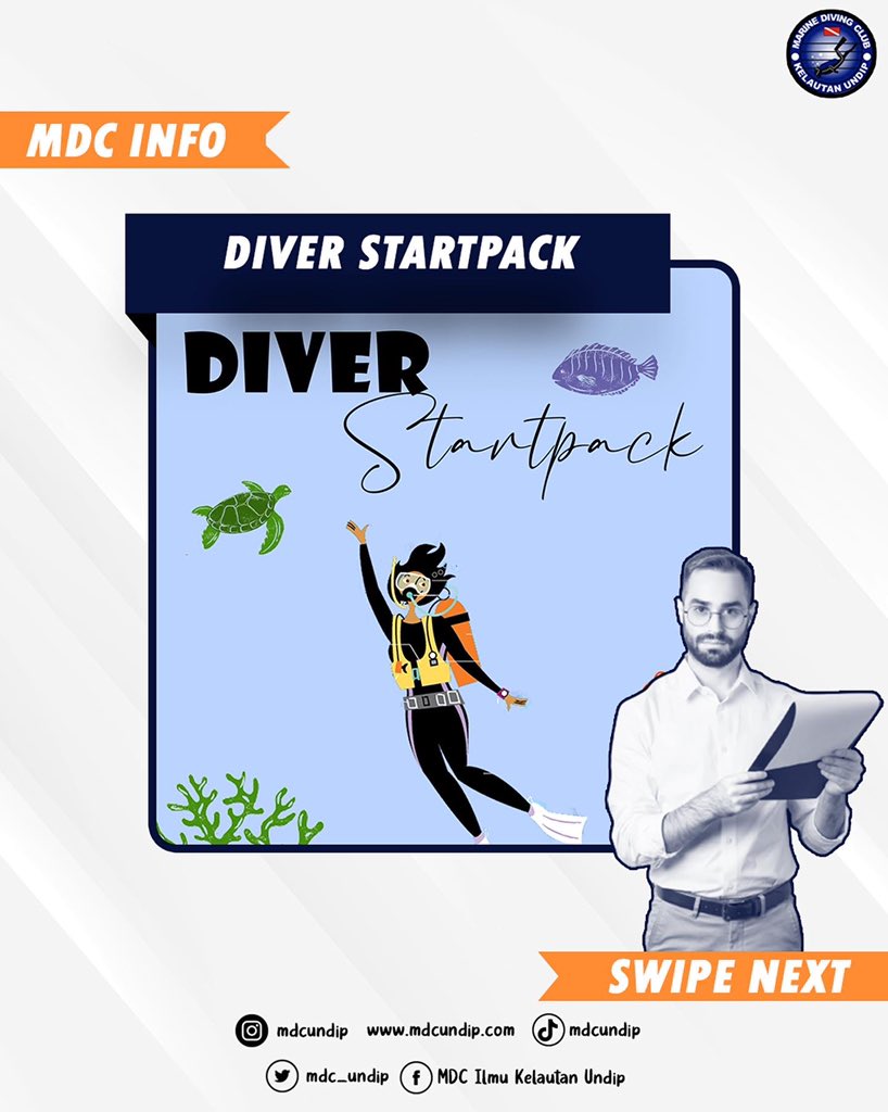 mdc_undip's tweet photo. [MDC INFO]

Alat apa aja sih yang kita butuhkan untuk menyelam?

Yuk pelajari alat alatnya!

-Masker
-Snorkel
-Fins
Dan masih banyak alat lainnya!

Infografis oleh: Sekar Ayu Poespita (MDC XXVII) 

Waspada Dira Anuraga!

#MDCUNDIP https://t.co/c0XBTux0Um