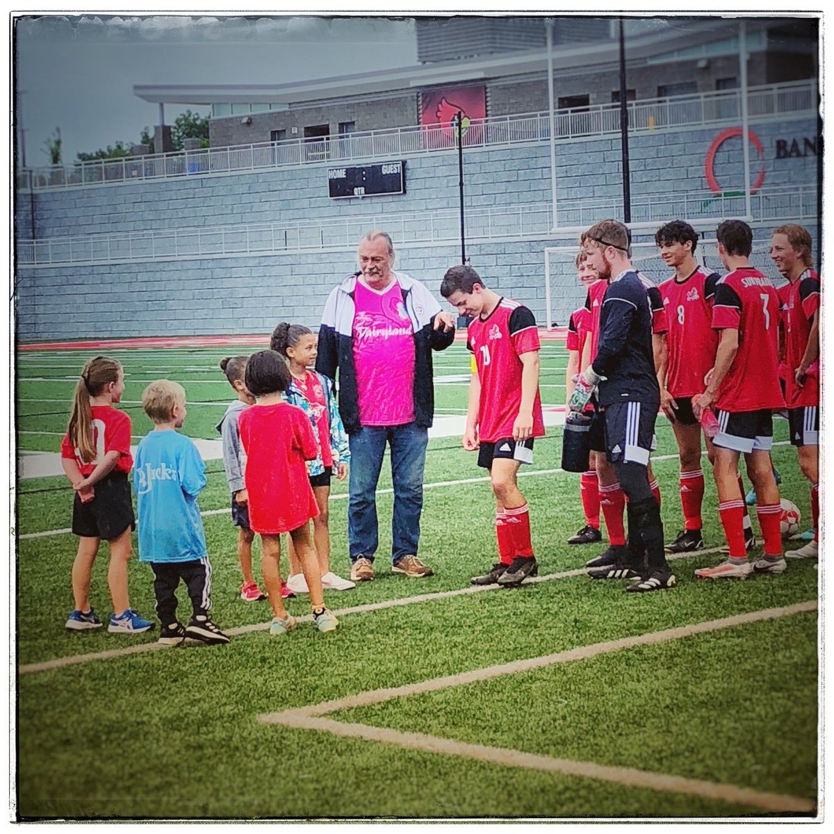 Our high school athletes are an inspiration to our next generation of players! Some of our youngest athletes were able to escort high school players at this past weekend's alumni game. 

"Little eyes are upon you and they dream of the day they'll be like you."