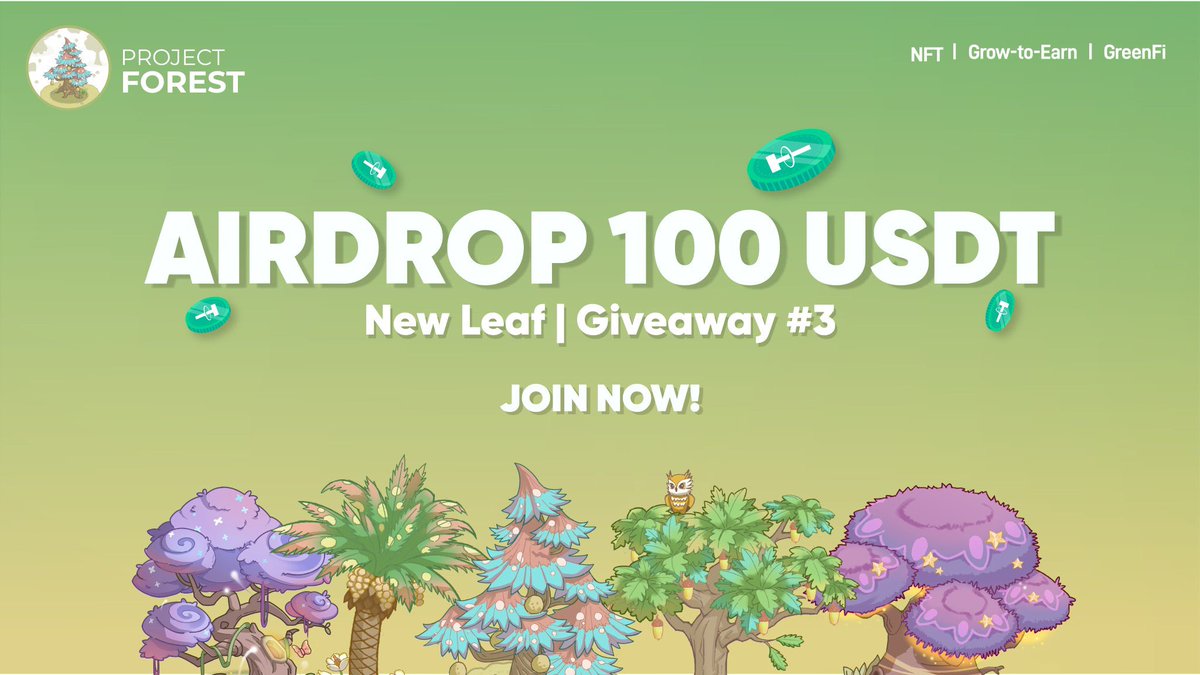 KlocVIP's tweet photo. I partnered with #ProjectForest for their 'New Leaf' campaign and we're giving away 🏆100 USDT🏆 to 5 lucky winners

To win:
✅ Follow @ProjectForestHQ
✅ Like &amp; RT + Tag frens
✅ Join DC https://t.co/dnrwXyEvs3

Post a screenshot proof of your message👇

#NFT #NFTCommunity #USDT https://t.co/afhKfrjYZq