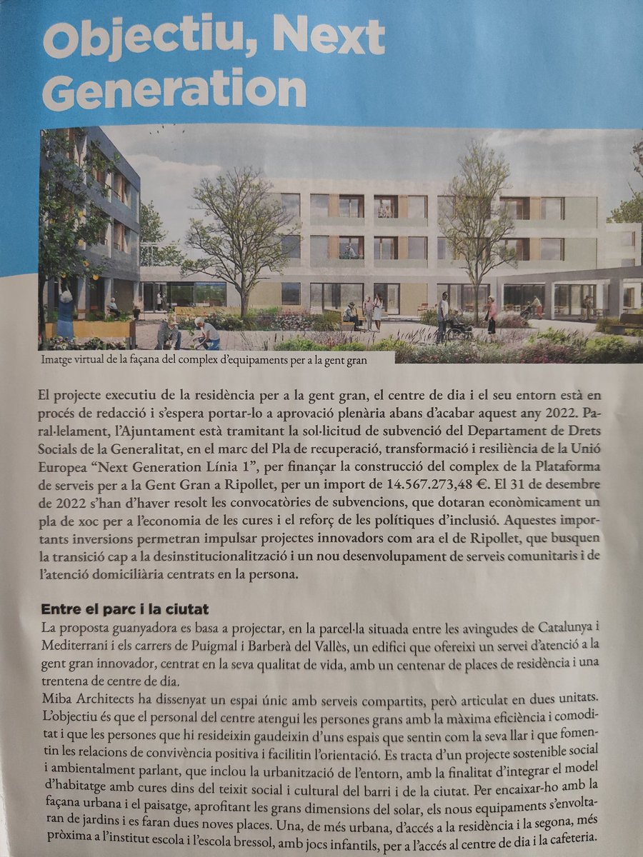 Necesitamos YA una #residencia en #Ripollet. Que no se quede en un proyecto y se transforme en realidad. 

<a href="/AjRipollet/">Ajuntament Ripollet</a> <a href="/dsocialscat/">Drets Socials i Inclusió</a> 
#innovation #innovacion #nextgeneration