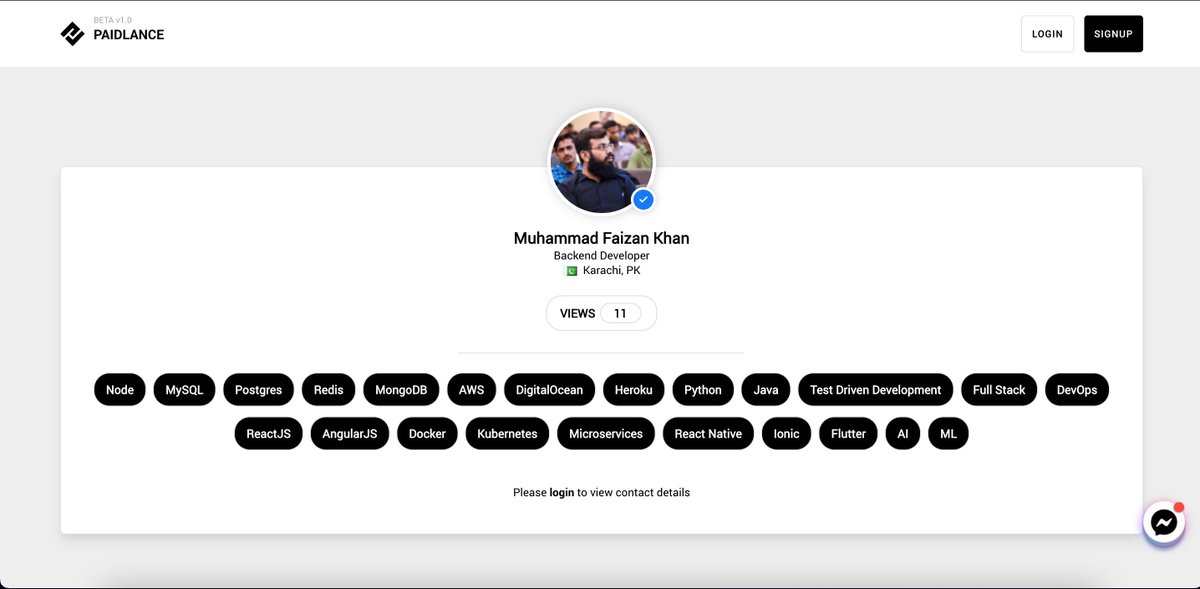 paidlance's tweet photo. Meet the talented 𝗠𝘂𝗵𝗮𝗺𝗺𝗮𝗱 𝗙𝗮𝗶𝘇𝗮𝗻 𝗞𝗵𝗮𝗻 
He does : Programming and Database i

🔥 Python AWS Java  
🚀 NodeJS Angular ReactJs 
🛍️ MySQL MongoDB Redis 
🧗‍♂️ GIT and much more 

https://t.co/4UNdjTlXGQ
Please share this post to we can connect more people. https://t.co/9m8gTDsuPY