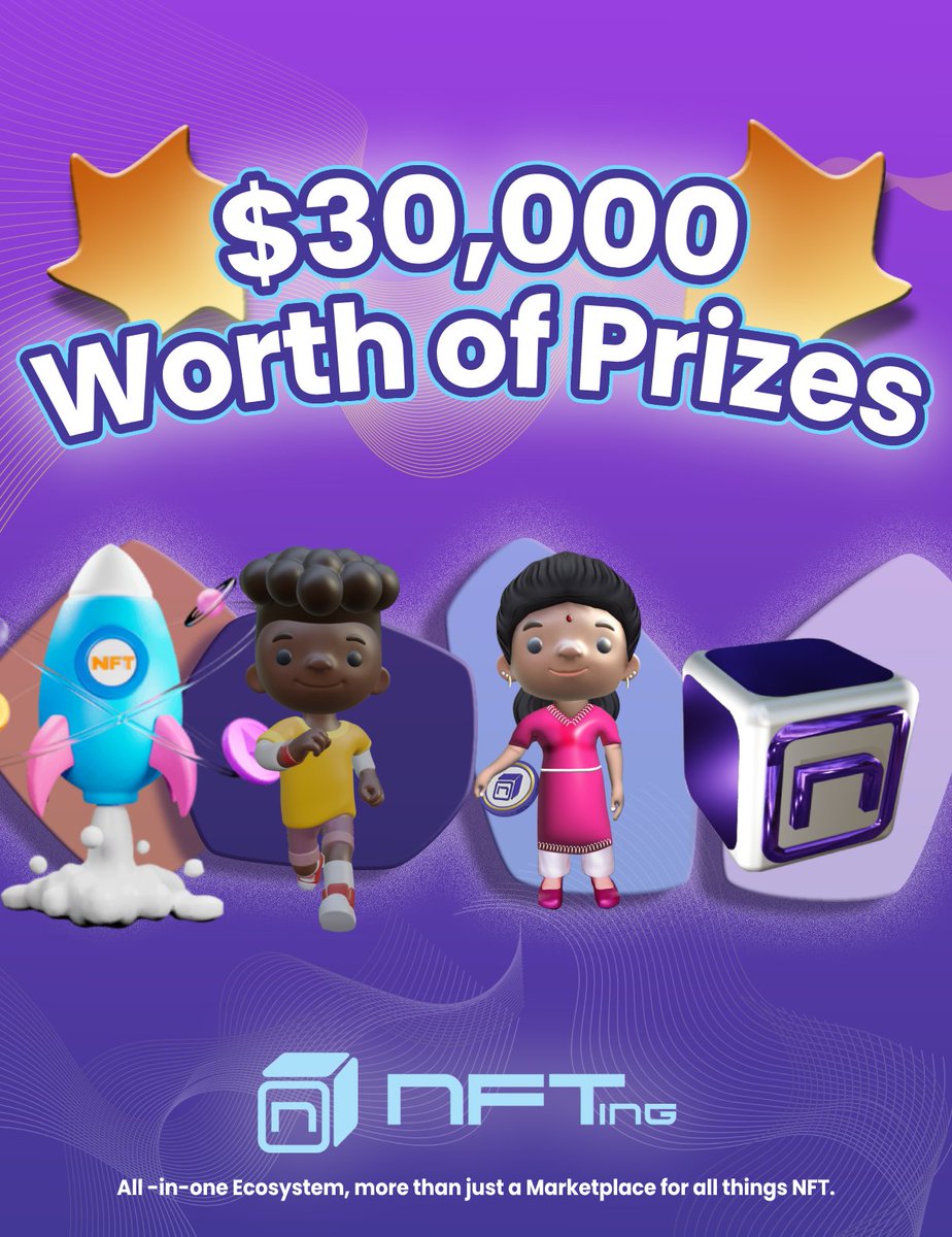 NFTing_Official's tweet photo. 🚨 GIVEAWAY ALERT: ROUND 1/5 🚨
NFTing launching its biggest #giveaway prize worth $30,000 💰💰💰

😱😱😱

https://t.co/PGKtTOo0MQ

To win follow the below instructions ⬇️
🔁 RETWEET
🗣️ TAG TWO FRIENDS 
🫂 FOLLOW ALL CHANNELS
@NFTing_Official

#NFT #Crypto #cryptocurrency #prize https://t.co/da4HDN48qU