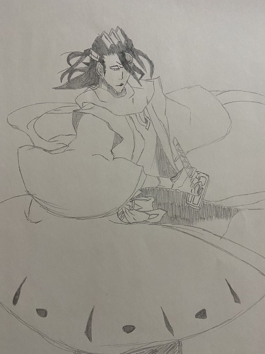 nvmsushh's tweet photo. tried drawing byakuya kuchiki #BLEACH 
im not really good at it so bear w me 🫵🏻 https://t.co/ADuVg64PMo